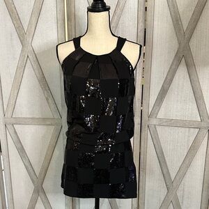 White House Black Market Black Sequin Mini Dress